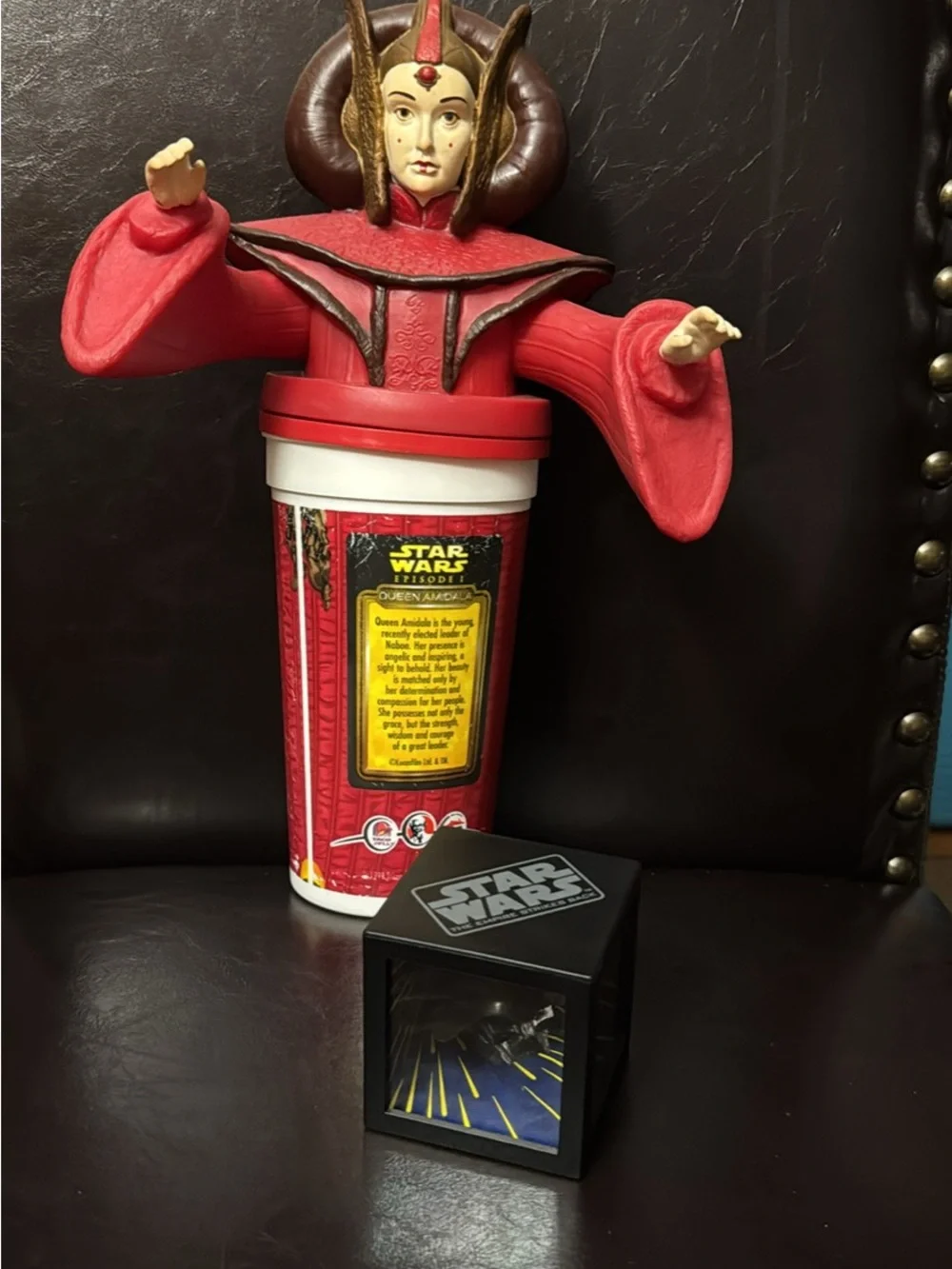 Star Wars Queen Amidala Red Display Tumbler with Black Stand